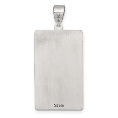 Sterling Silver Justice Tarot Card Pendant