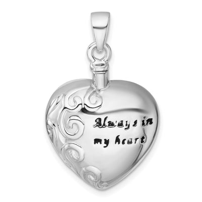 Sterling silver heart pendant