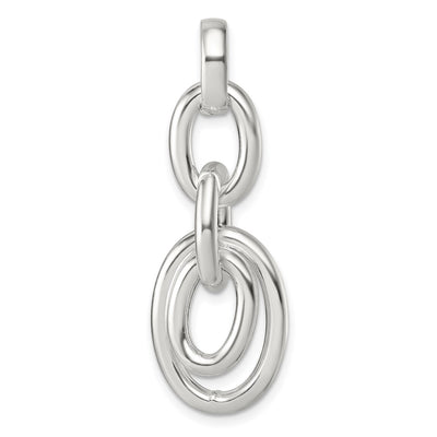 Sterling Silver Moveable Oval Links Pendant