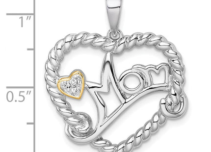 Silver/14k Two-Tone Pendants Style QC11556 - Classique Jewelry Inc.