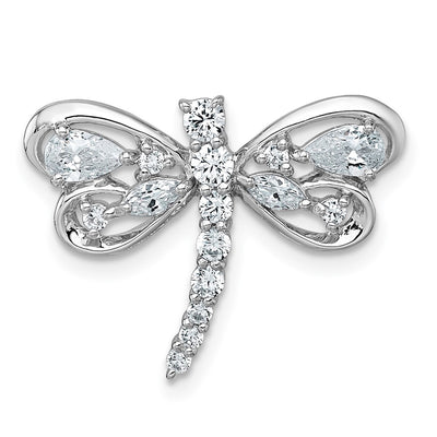 Sterling silver cubic zirconia dragonfly chain