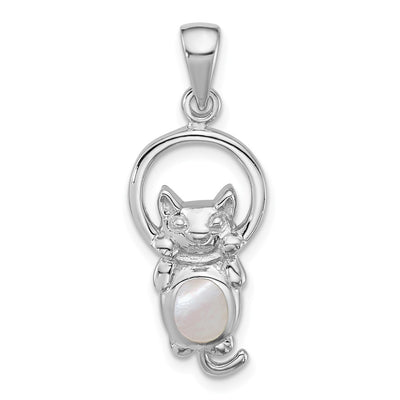 Sterling silver mother of pearl mother pendant