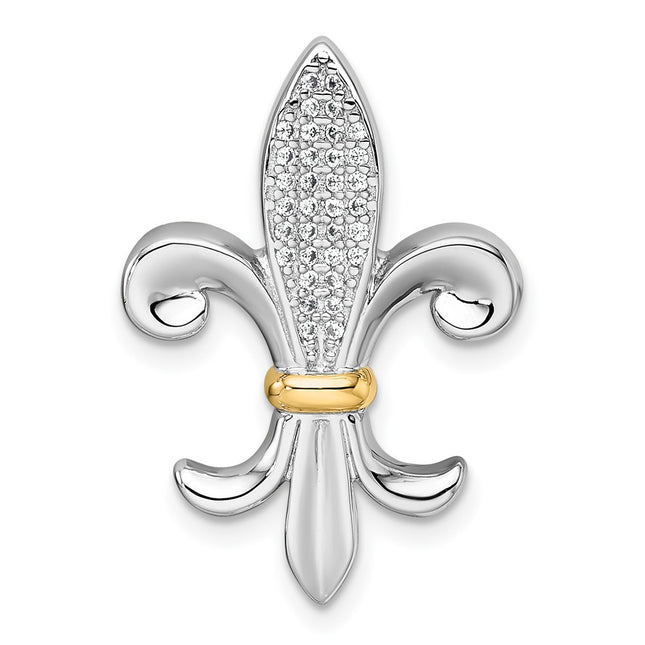 Silver/14k Two-Tone Pendants Style QC11579 - Classique Jewelry Inc.
