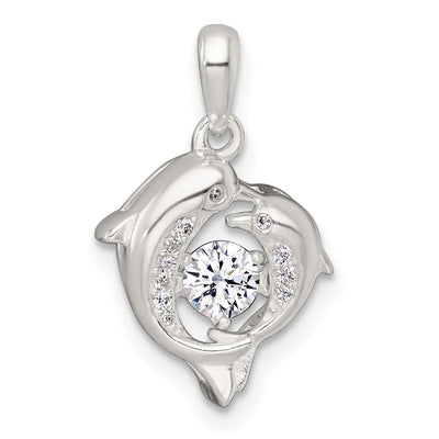 Sterling silver cubic zirconia pendant