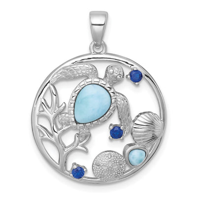 Sterling silver cubic zirconia pendant