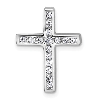 Sterling silver cubic zirconia cross chain
