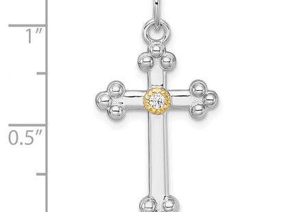 Silver/14k Two-Tone Pendants Style QC11611 - Classique Jewelry Inc.