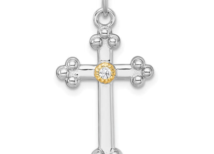 Silver/14k Two-Tone Pendants Style QC11611 - Classique Jewelry Inc.