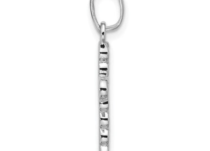 Sterling silver cubic zirconia cross pendant, alternate view