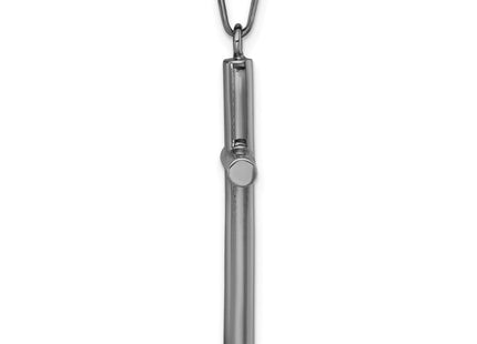 Sterling Silver Ruthenium-plated Polished Hollow Latin Cross Pendant (Style QC11641)