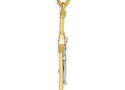 Sterling silver crucifix pendant, alternate view