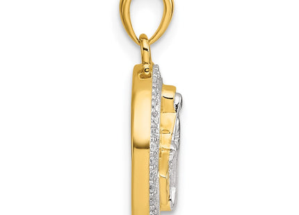 Sterling silver miraculous medal pendant, alternate view
