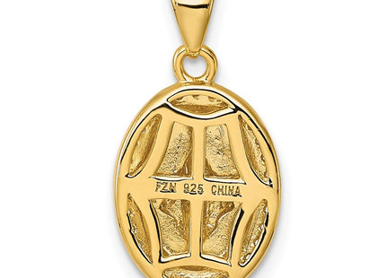 Sterling silver miraculous medal pendant, another view