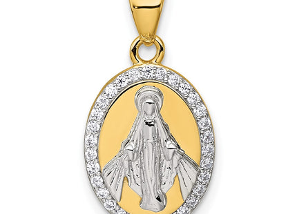 Sterling silver miraculous medal pendant