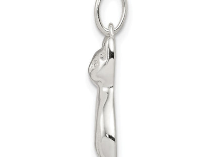 Sterling Silver Cat Charm (Style QC126)