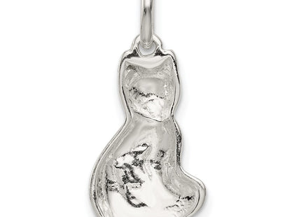 Sterling Silver Cat Charm (Style QC126)