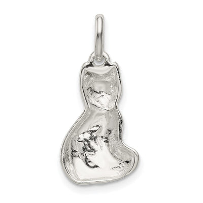 Sterling Silver Cat Charm, 18 x 11mm