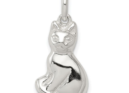 Sterling Silver Cat Charm (Style QC126)