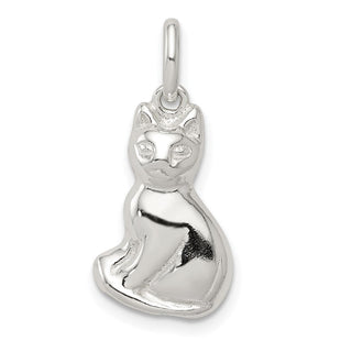 Sterling Silver Cat Charm (Style QC126)