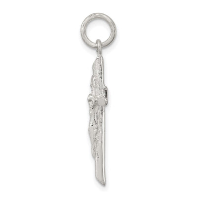 Sterling Silver Inri Crucifix Pendant, 34 x 18mm