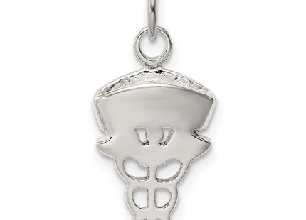Sterling Silver Nurse Symbol Charm (Style QC145)