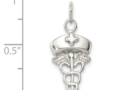 Sterling Silver Nurse Symbol Charm (Style QC145)