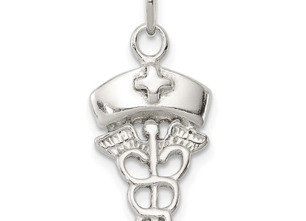 Sterling Silver Nurse Symbol Charm (Style QC145)