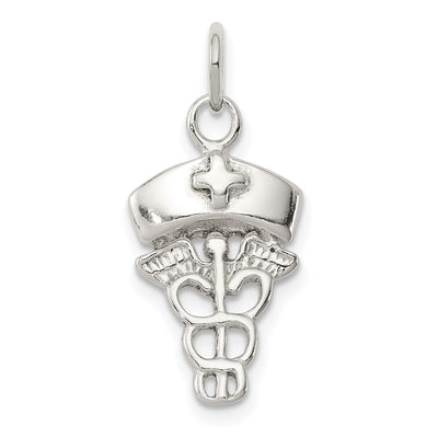 Sterling Silver Nurse Symbol Charm, 21 x 11mm