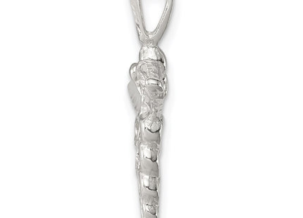 Sterling silver caduceus charm, alternate view