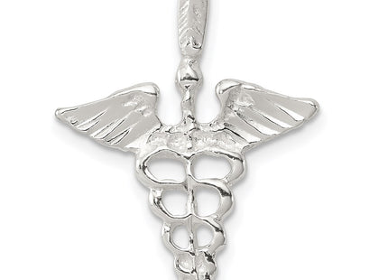 Sterling silver caduceus charm