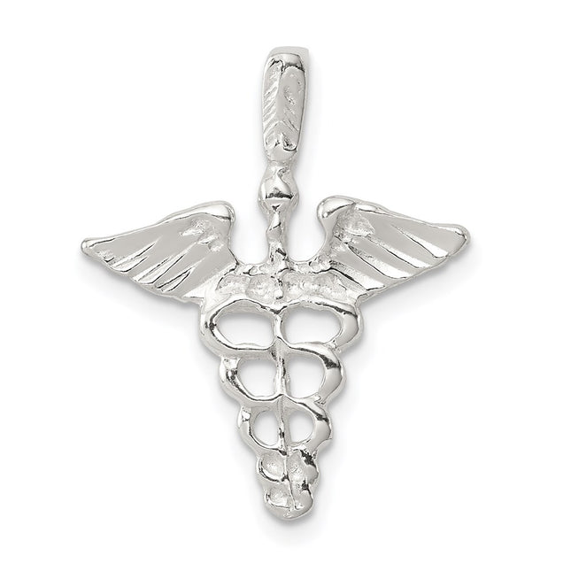 Sterling silver caduceus charm