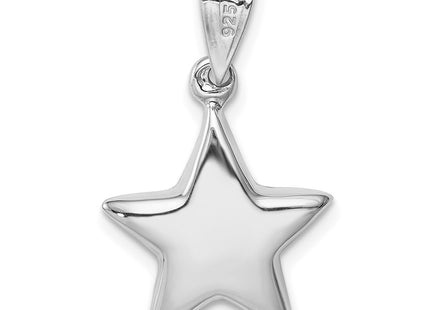Sterling silver star charm, further view