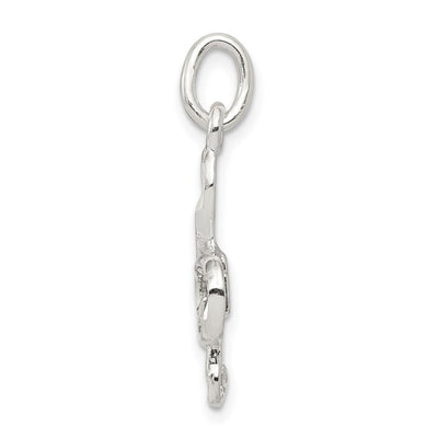 Sterling Silver Treble Clef Charm, 22 x 8.5mm