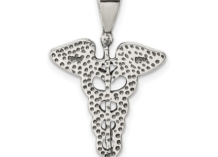 Sterling Silver Caduceus Charm (Style QC1634)