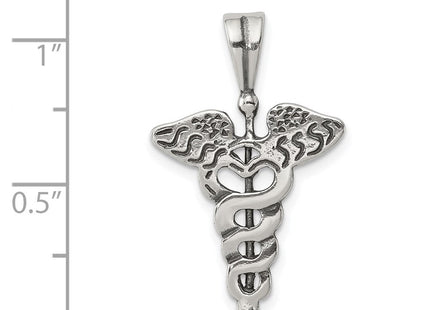 Sterling Silver Caduceus Charm (Style QC1634)