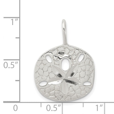 Sterling Silver Sand Dollar Charm, 27 x 19mm