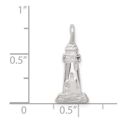 Sterling Silver Lighthouse Charm, 20 x 8mm