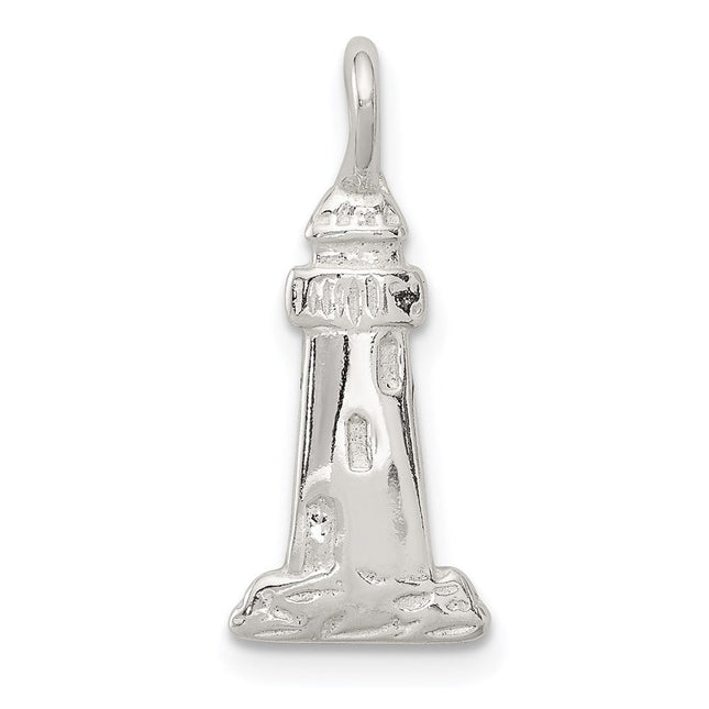Sterling Silver Lighthouse Charm, 20 x 8mm