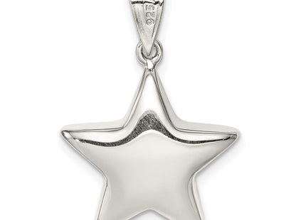 Sterling Silver Rhodium-plated Star Charm (Style QC1670)