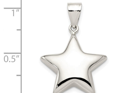 Sterling Silver Rhodium-plated Star Charm (Style QC1670)