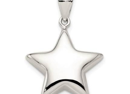 Sterling Silver Rhodium-plated Star Charm (Style QC1670)