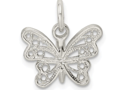 Sterling silver butterfly charm, another view