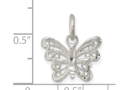 Sterling silver butterfly charm, further view
