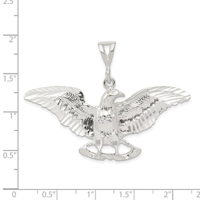 Sterling Silver Eagle Pendant, 54 x 28mm