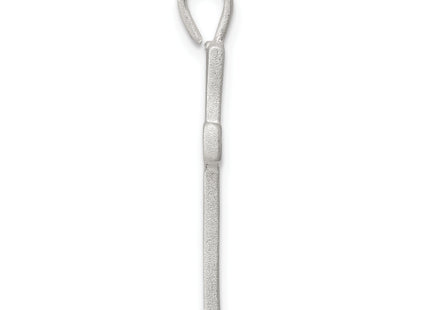 Sterling Silver Diamond -Cut Cross Pendant, 30 x 15mm