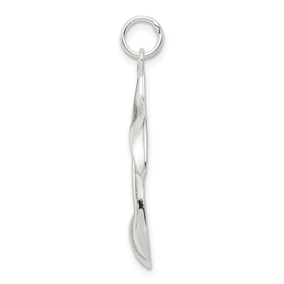 Sterling Silver Music Note Charm, 15 x 10mm