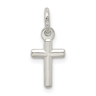 Sterling Silver Cross Charm, 15 x 8mm