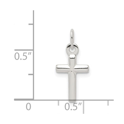 Sterling Silver Cross Charm, 15 x 8mm