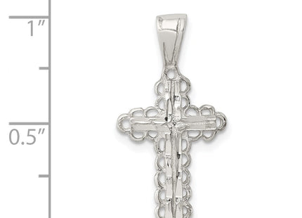 Sterling silver cross pendant, another view