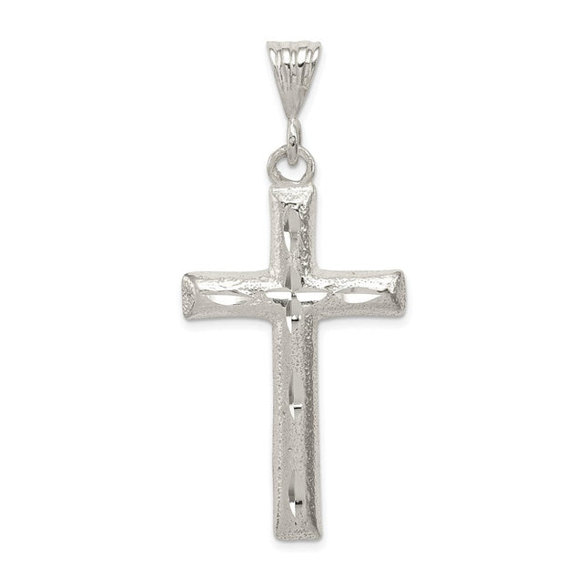 Sterling Silver Latin Cross Pendant, 52 x 24mm